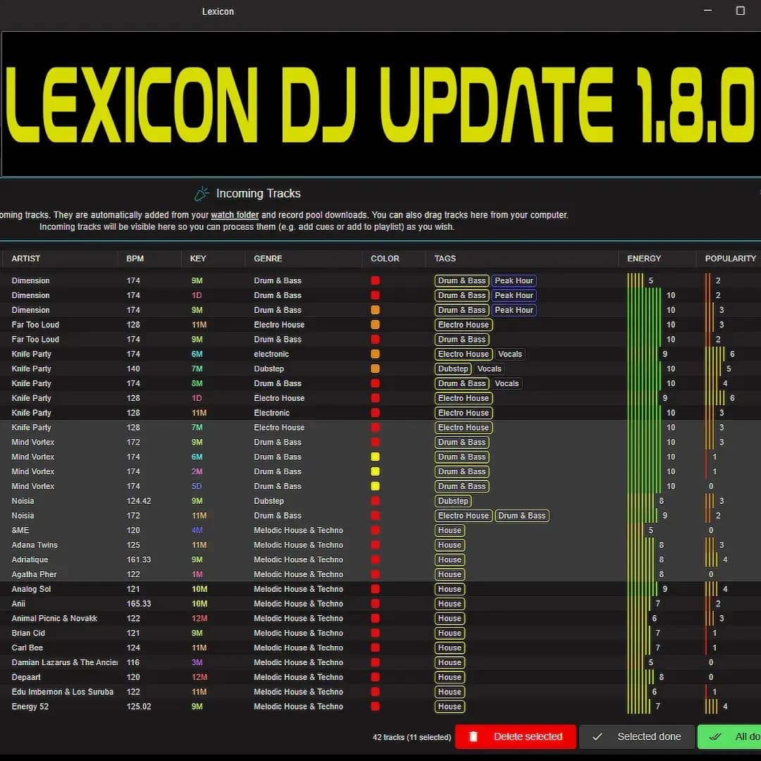 Lexicon DJ 1.8.0 – Das bisher größte Update ist da!