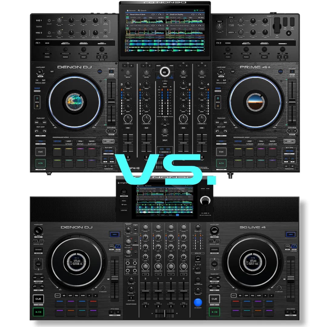 Denon DJ SC LIVE 4 vs. PRIME 4+