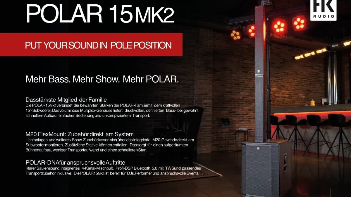 Neu vorgestellt - Die Polar 15 MK2 von HK Audio